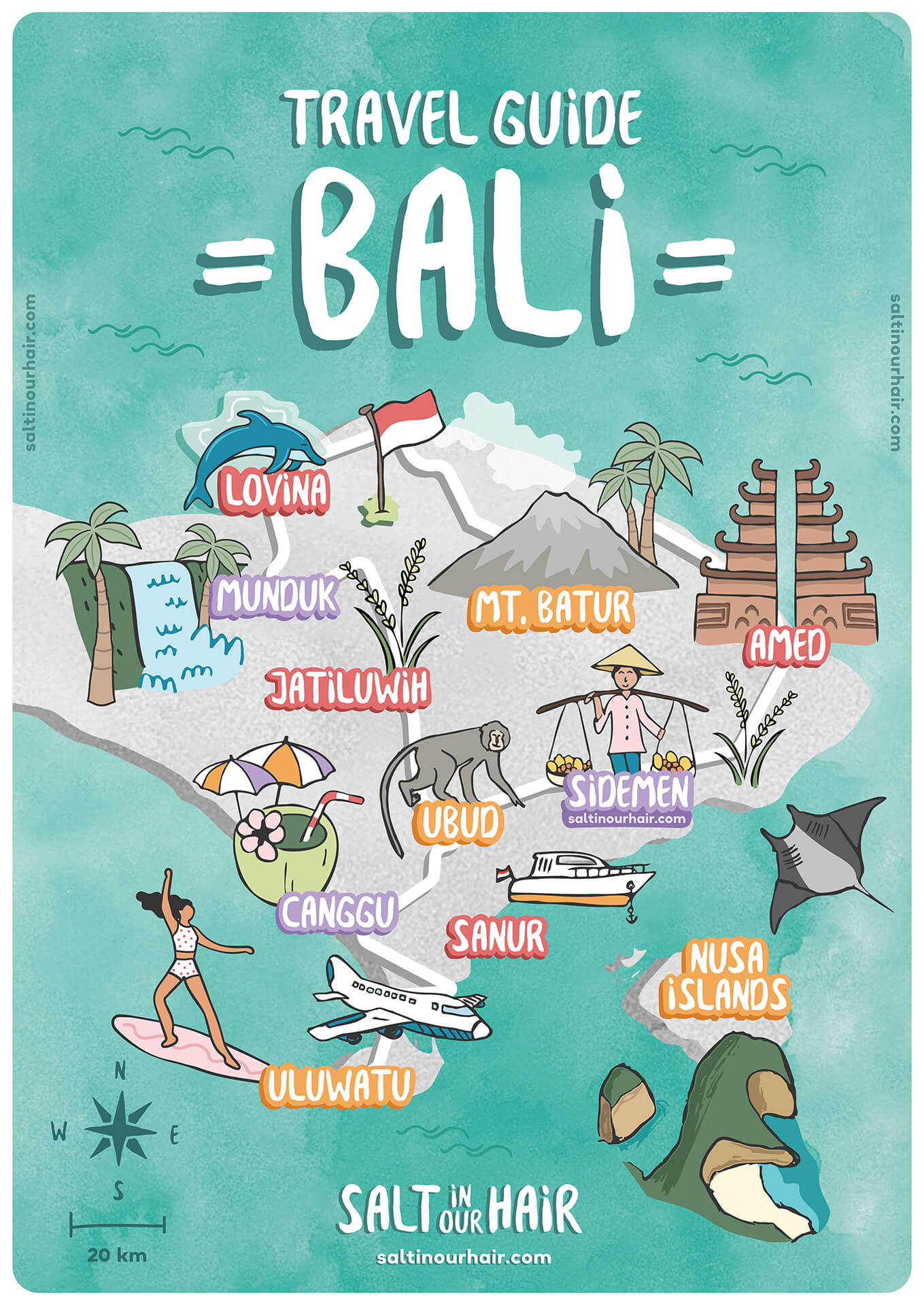 Bali travel map 60 photos - Morilly.com