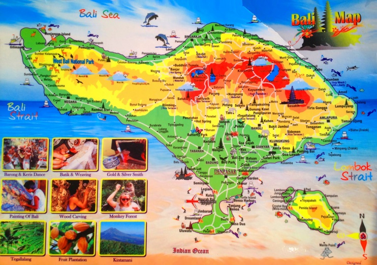 Bali tourist attractions map - Ontheworldmap.com