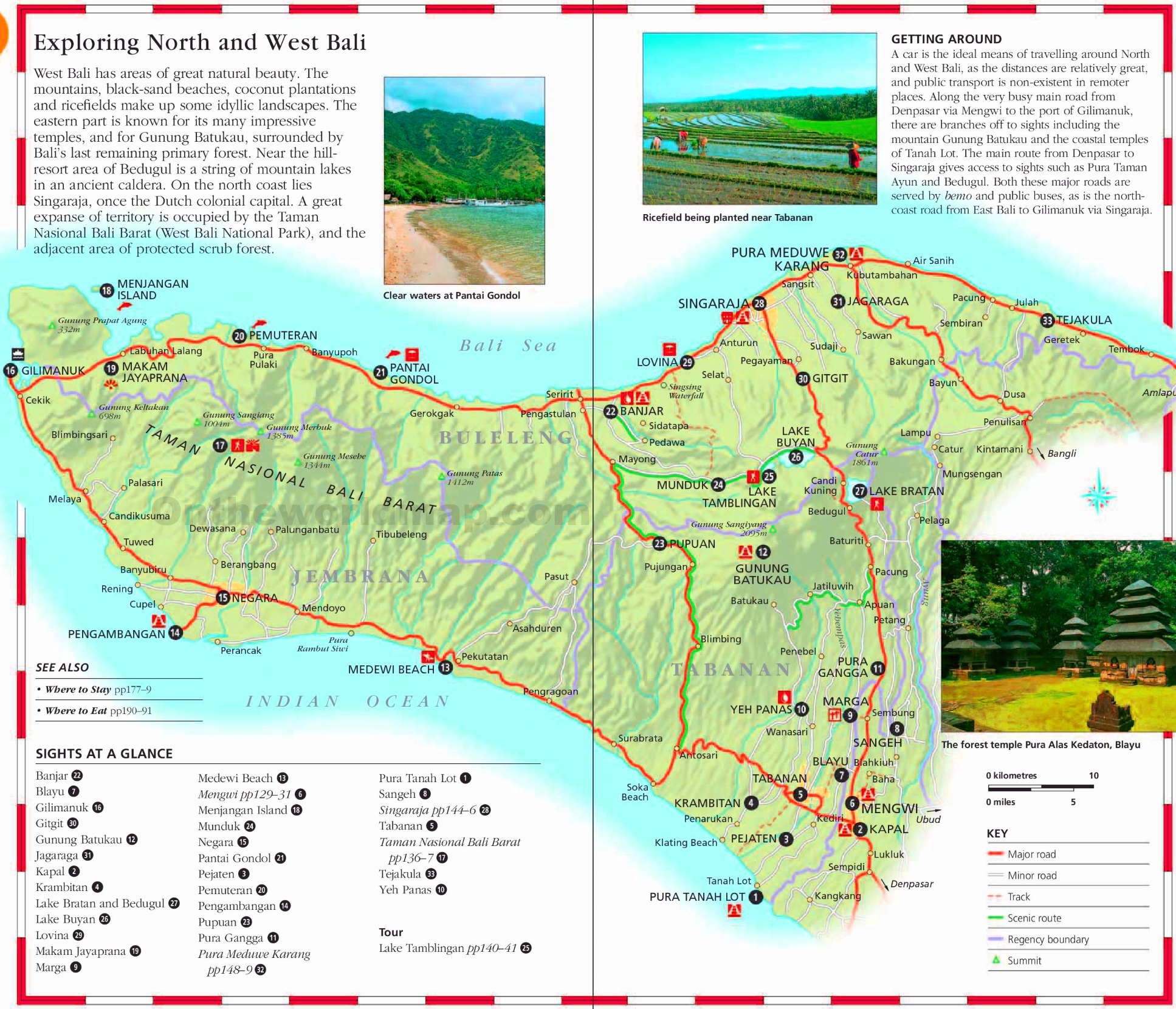 Bali tourist map - Ontheworldmap.com