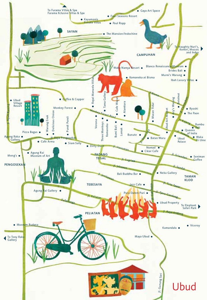 Bali Tourist Attractions Map | Top Sights, Best Things to Do & Places ...