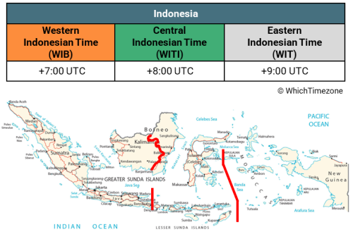 Indonesia Time Zone - WhichTimezone