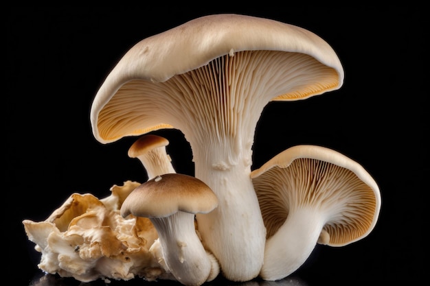 Premium AI Image | King Trumpet Mushroom Pleurotus Eryngii On White ...